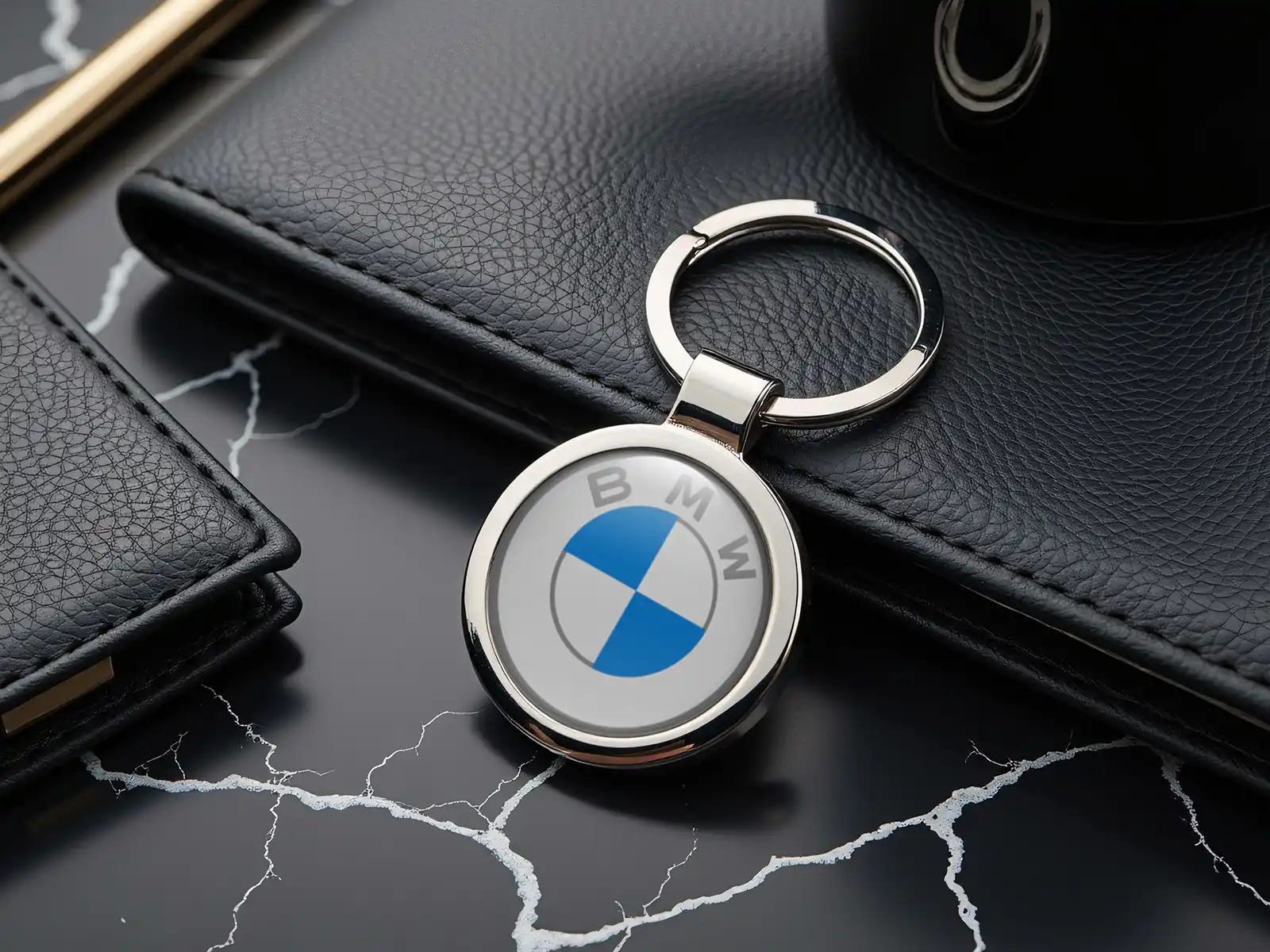 BMW Glossy Keychains Alloy Sturdy Design